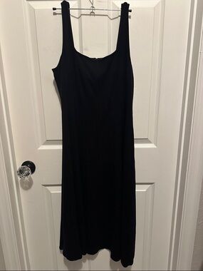 LOFT Black Midi Tank Dress